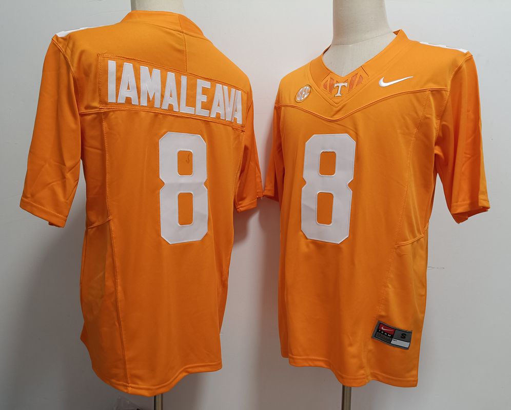 Men Tennessee Volunteers #8 Iamaleava Yellow Nike 2025 NCAA Jersey